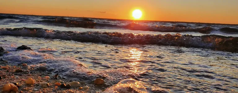 Sunset over the ocean